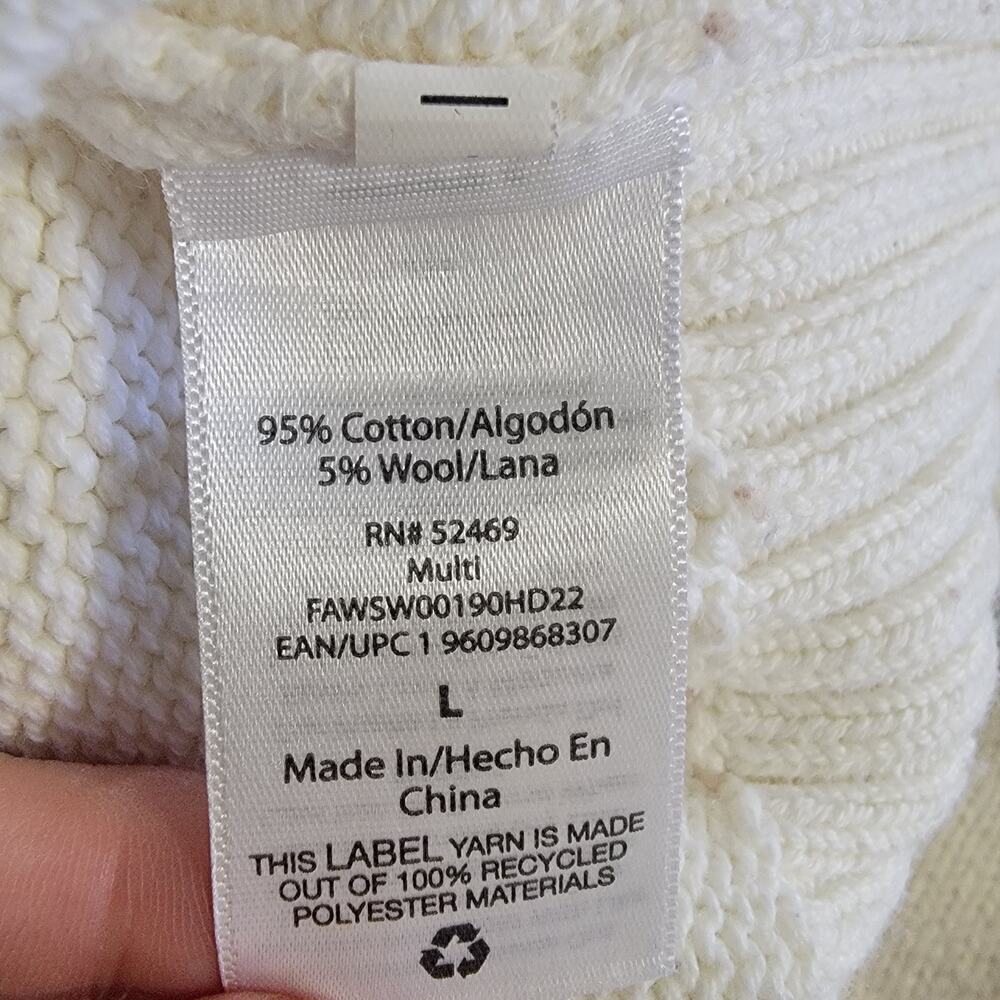 Free Assembly Cotton/Wool BlendPullover Long Sleeve Turtle Neck Sweater Size L - Picture 6 of 6